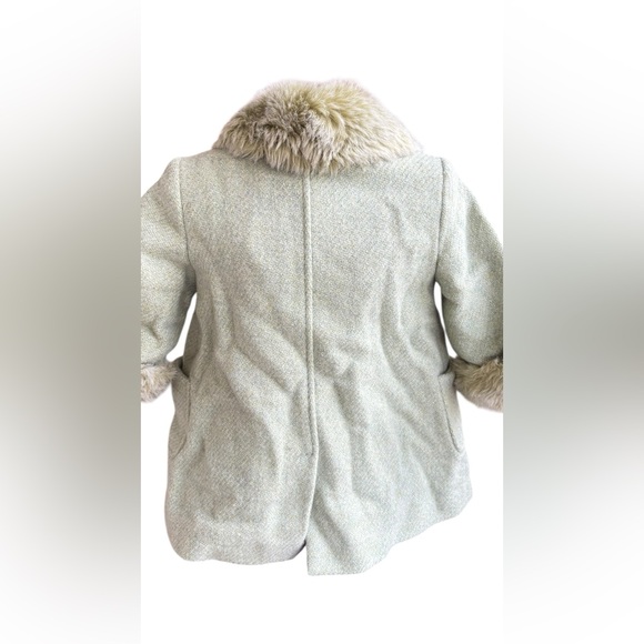 Macleod Kids Italian Wool Double-Breasted Coat with Faux Fur Trim - Picture 7 of 7